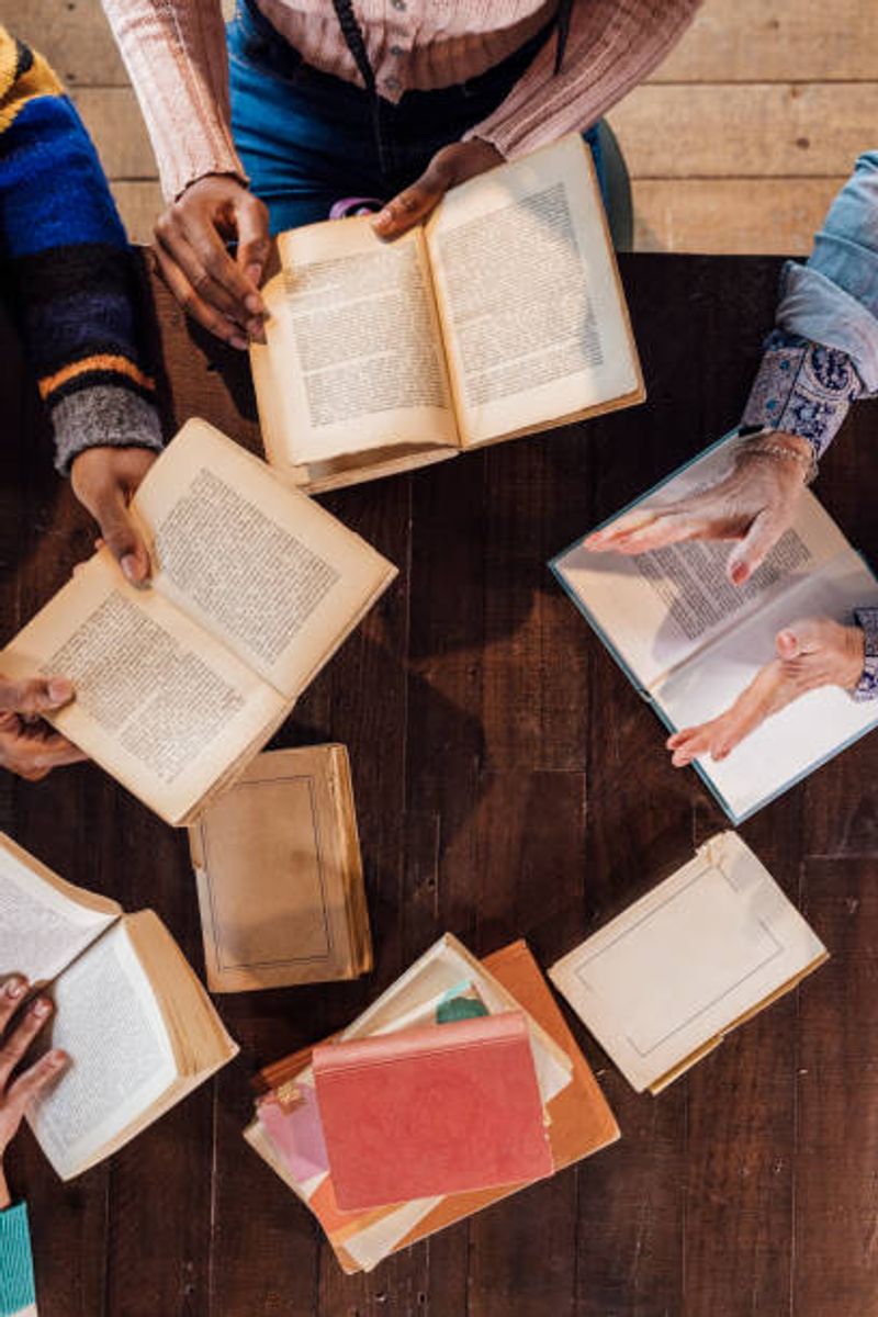 Book club — We would meet in one of the gathering rooms in the 350 building at 6:30 on the first Monday of the month.