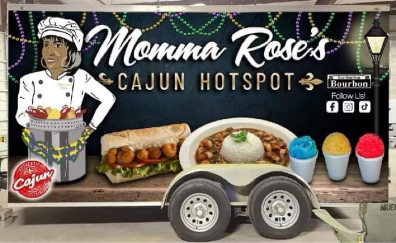 Momma Rose’s Cajun Hotspot Food Truck/Camión de Comida Momma Rose’s Cajun Hotspot — Get ready for a flavorful Cajun experience at Covington by the Lake! Momma Rose’s Cajun Hotspot Food Truck is rolling in with Louisiana favorites like jambalaya, gumbo, loaded nachos, and more. Stop by, grab a delicious meal, and enjoy a great evening with your neighbors. ¡Prepárate para disfrutar de una auténtica experiencia cajún en Covington by the Lake! El camión de comida Momma Rose’s Cajun Hotspot llegará con favoritos de Luisiana como jambalaya, gumbo, nachos cargados y mucho más. Ven a disfrutar de una deliciosa comida y una agradable tarde junto a tus vecinos.