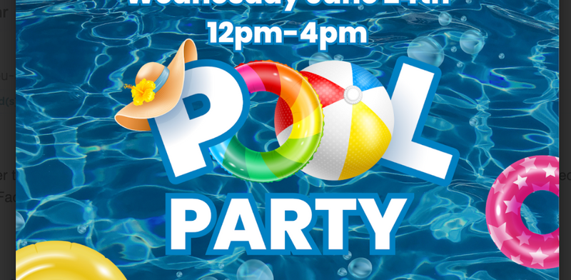Annual Pool Party — Dive into summer at our Annual Pool Party! Join your neighbors for an afternoon of poolside fun featuring grilled hamburgers and hot dogs, food trucks, complimentary snow cones, popsicles, chips, and drinks while supplies last. Enjoy great food, cool treats, community prizes, and a chance to win a 65” TV giveaway. Don’t miss this summer celebration by the pool! Please express interest - it helps us plan better! Plus, you'll get reminders.