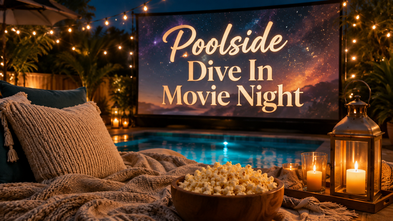 Poolside Dive-In Movie Night: Guardians of the Galaxy — Join your neighbors for a Poolside Dive-In Movie Night featuring Guardians of the Galaxy! Settle in by the pool for a movie, popcorn, and a fun evening with the community. Please express interest - it helps us plan better! Plus, you'll get reminders.