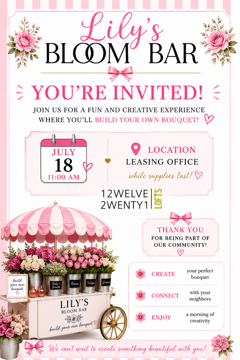 Lily's Bloom Bar - Build your own bouquet! — Join us for a fun and creative experience where you'll build your own bouquet. Please express interest - it helps us plan better! Plus, you'll get reminders.