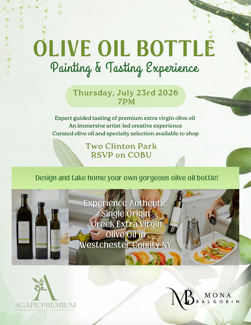 Olive Oil Bottle Painting & Tasting Experience — **Thursday, July 23 | 7:00 PM – 9:00 PM** 📍 **Chef’s Kitchen – 9th Floor** 🎟️ **Strict RSVP Required – Limited Seating Available** Join us for an exclusive evening of flavor, creativity, and community at our **Olive Oil Tasting & Paint Your Own Olive Experience**. Discover the rich taste and unique characteristics of **premium single-origin olive oils** during an expert-guided tasting that will introduce you to the art of olive oil appreciation. Then, tap into your creative side as you paint your own beautifully crafted olive keepsake to take home. Guests will also have the opportunity to browse and shop a curated selection of premium olive oils and specialty products. Whether you're a foodie, an art enthusiast, or simply looking for a unique night out, this intimate experience is the perfect way to unwind, connect with neighbors, and create something memorable. ✨ **Taste. Create. Take Home. Shop.** Please express interest - it helps us plan better! Plus, you'll get reminders.