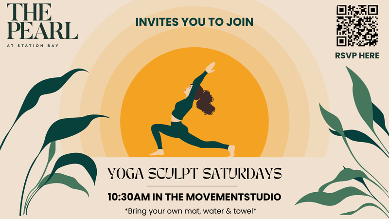 Yoga Sculpt Saturdays — Join us for an energizing Yoga Sculpt session designed to strengthen, stretch, and recharge your weekend. Please express interest - it helps us plan better! Plus, you'll get reminders.