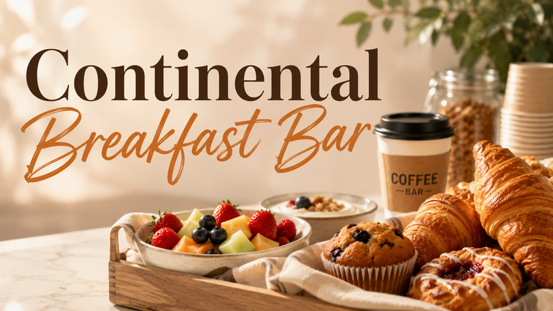 Continental Breakfast Bar — Start your day with a complimentary grab-and-go breakfast! Stop by the Coffee Bar for pastries, fresh fruit, coffee, and other breakfast favorites while supplies last. Please express interest - it helps us plan better! Plus, you'll get reminders.