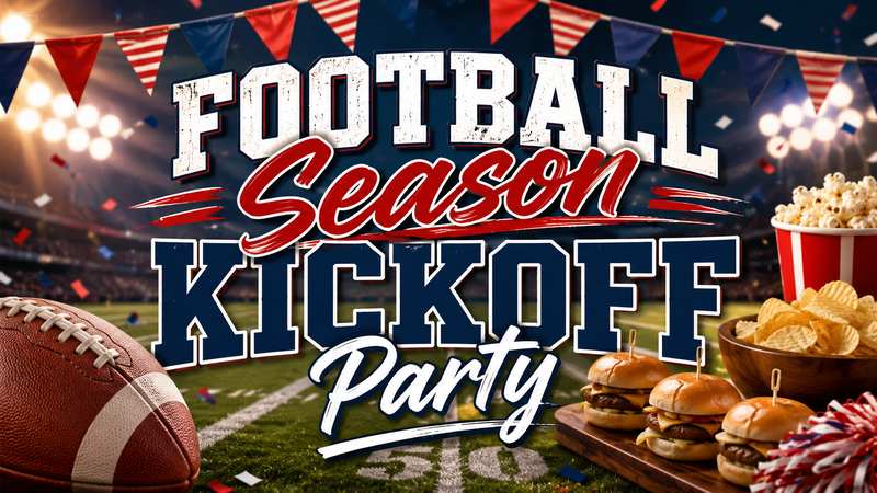 Football Season Kickoff Party — Football season is here! Join your neighbors in the Clubhouse for a Football Season Kickoff Party featuring classic gameday food and drinks. Come hang out, enjoy the game-day atmosphere, and celebrate the start of football season with the community. Please express interest - it helps us plan better! Plus, you'll get reminders.