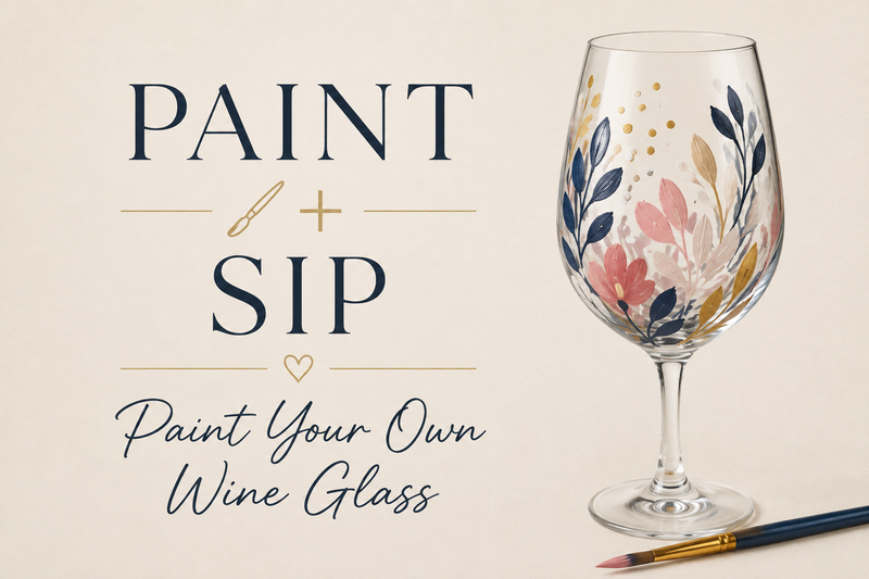 Paint + Sip – Paint Your Own Wine Glass — Join us for Paint + Sip and paint your own wine glass! Come get creative and enjoy Gaux Social with your neighbors. Please express interest - it helps us plan better! Plus, you'll get reminders.