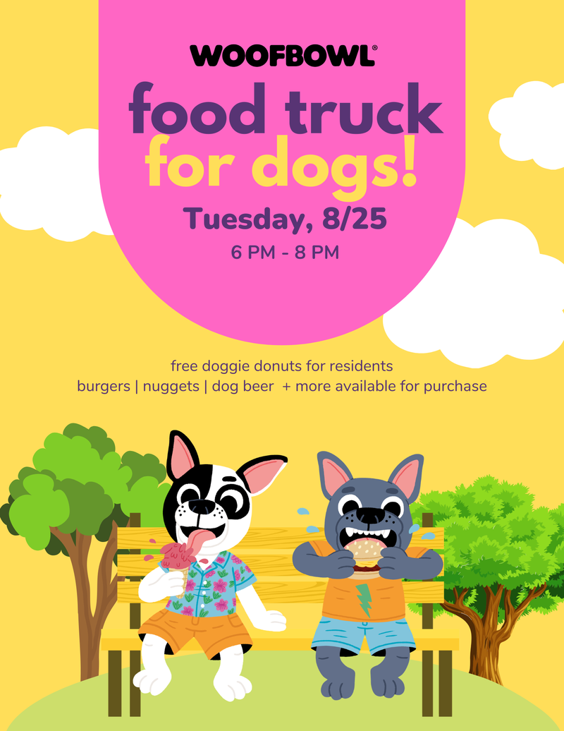 Woof Bowl Food Truck — Treats, Happy Pups & Fun Please express interest - it helps us plan better! Plus, you'll get reminders.
