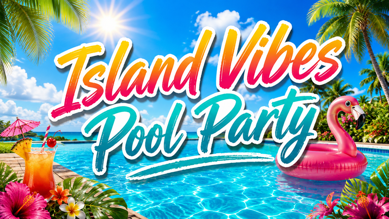 Island Vibes Pool Party — Join us for an afternoon of island vibes by the pool! Enjoy vibrant Caribbean flavors, tropical cocktails, and a live DJ bringing the energy all afternoon. Grab your swimsuit, relax poolside, and celebrate summer with your neighbors. Please express interest - it helps us plan better! Plus, you'll get reminders.