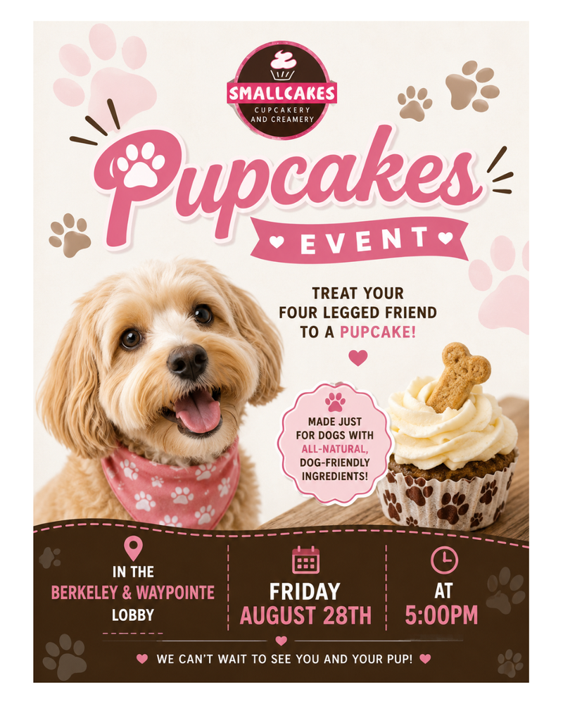 Pupcakes from Smallcakes — Treat your dog to an all-natural cupcake with dog friendly ingredients. Please express interest - it helps us plan better! Plus, you'll get reminders.