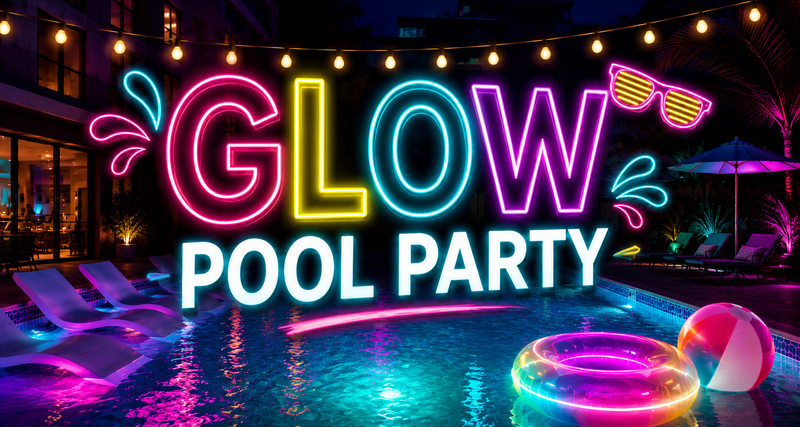 GLOW Pool Party — Dive into an unforgettable summer night at our Glow Pool Party! Wear your brightest neon or white attire, grab your glow gear, and get ready to dance, swim, and make lasting summer memories with your neighbors! Please express interest - it helps us plan better! Plus, you'll get reminders.