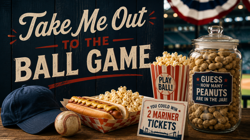 Take Me Out to the Ball Game — Come enjoy some ballpark bites before the game! While you’re there, guess how many peanuts are in the jar for a chance to win 2 Mariner Tickets. Please express interest - it helps us plan better! Plus, you'll get reminders.