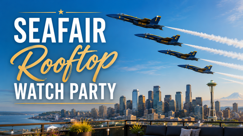 Seafair Rooftop Watch Party — Join your neighbors for one of Seattle's favorite summer traditions! Grab a front-row seat on the Stadium Place rooftop as we watch the Blue Angels soar over the city. Come early, relax, and enjoy the show together. Spots are first come first served no wristbands required Please express interest - it helps us plan better! Plus, you'll get reminders.