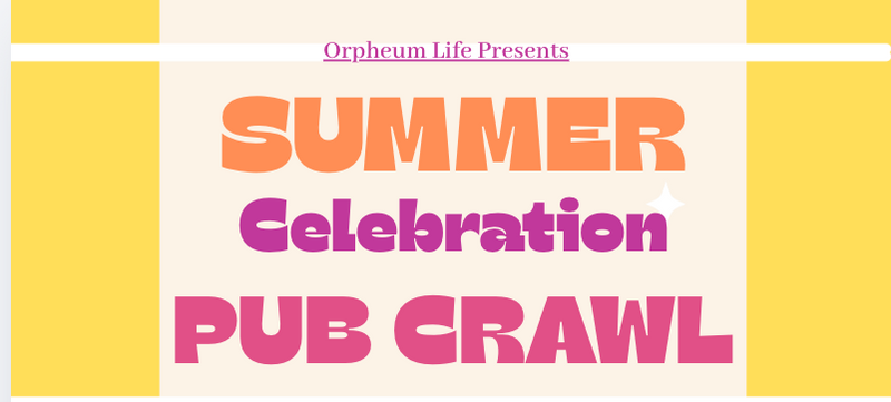 Summer Celebration Pub Crawl — Enjoy a summer celebration Pub Crawl while socializing with fellow residents. We will start at Chapel + Main, then head to the new location for the Office Lounge and conclude at Sonny’s for some shareable appetizers. Please express interest - it helps us plan better! Plus, you'll get reminders.