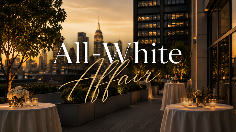 All-White Affair: Summer Soirée — Dress in white and join your neighbors for an elegant summer soirée on the rooftop! Enjoy wine, champagne, hors d’oeuvres, and entertainment as we gather for a memorable evening at 7 Dey.
