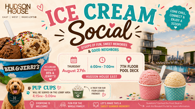 Ice Cream Social Re-Run & Pup Cups! at Hudson House East