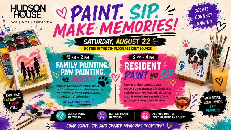 Resident Paint & Sip Day at Hudson House East