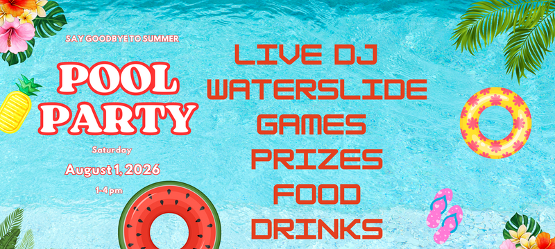 POOL PARTY  — End summer with a BANG. youre invited to Atlantic Breeze Pool party! Live Dj, Food fun and drinks and a Waterslide! See you there :) Please express interest - it helps us plan better! Plus, you'll get reminders.