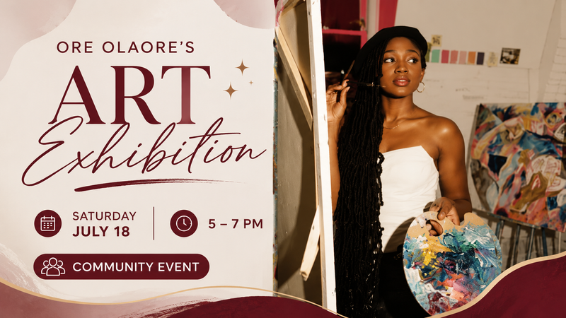 Ore Olaore’s Art Exhibition (Neighborhood Event) — Looking for something creative to do this weekend? Discover Ore Olaore’s 2nd Art Exhibition, featuring original artwork, live music, performances, delicious food, and an opportunity to connect with the local community. This event is not sponsored by the property and is being shared as a neighborhood event for residents who may be interested. Tickets: Admission tickets are required and can be purchased here: tinyurl.com/YTYCDKZ7 Please express interest - it helps us plan better! Plus, you'll get reminders.