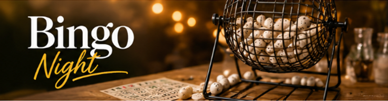 Bingo Night — Join us for an evening of fun, laughter, and friendly competition! Bring your lucky charm and get ready to shout “BINGO!” There will be prizes, refreshments, and plenty of excitement for everyone. Please express interest - it helps us plan better! Plus, you'll get reminders.