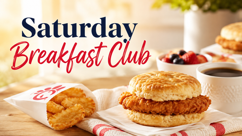 Saturday Breakfast Club — Start your weekend with the Saturday Breakfast Club! Stop by the Clubhouse Lobby for Chick-fil-A breakfast, a breakfast spread, and some time to connect with your neighbors. Please express interest - it helps us plan better! Plus, you'll get reminders.