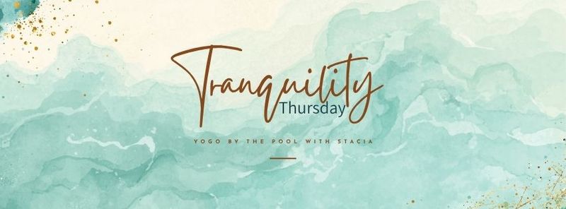 Tranquility Thursday — 🧘 Tranquility Thursday ☀️ Start your morning with movement and mindfulness! Join us for Poolside Yoga on Thursday, July 23 at 8:00 AM. Whether you're a seasoned yogi or trying yoga for the first time, this all-levels class is the perfect way to relax, recharge, and connect with your neighbors. ✨ Please bring: - Your own yoga mat - Water - Comfortable workout attire Don't have a yoga mat? No problem! Let the leasing office know ahead of time, and we'll do our best to have one available for you. We hope you'll join us for a peaceful start to your Thursday! 🌿💙 Please express interest - it helps us plan better! Plus, you'll get reminders.