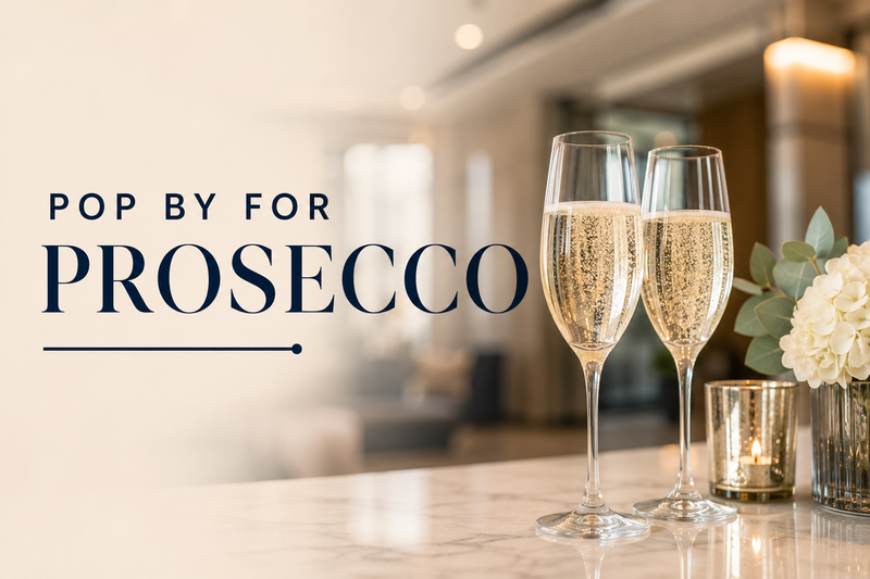 Pop by for Prosecco — Celebrate National Prosecco Day with your neighbors! Stop by the lobby for a complimentary glass of bubbly and enjoy a relaxing evening together. Please express interest - it helps us plan better! Plus, you'll get reminders.