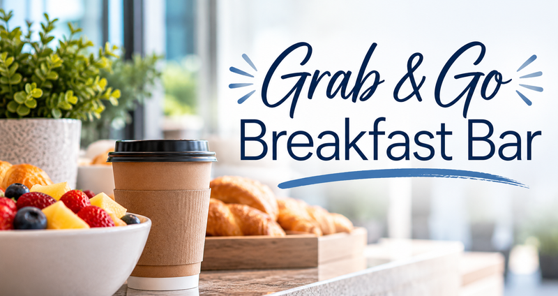 Grab & Go Breakfast Bar — Fuel your morning with a complimentary grab-and-go breakfast before work or your daily commute. Stop by the lobby, grab a bite, and have a great start to your day! *While supplies last Please express interest - it helps us plan better! Plus, you'll get reminders.