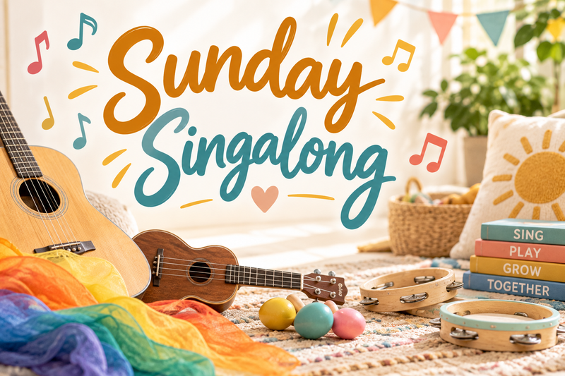 Sunday Singalong — Join resident Rebecca for a playful, mixed-age Sunday Singalong created for babies, toddlers, preschoolers, and their grown-ups! Enjoy live guitar and ukulele, along with egg shakers, scarves, tambourines, movement, and plenty of opportunities to sing and play together. RSVP on Cobu. Date Sunday, September 20 Time 10:00–10:30 AM Location Yoga Room RSVP on Cobu Please express interest - it helps us plan better! Plus, you'll get reminders.