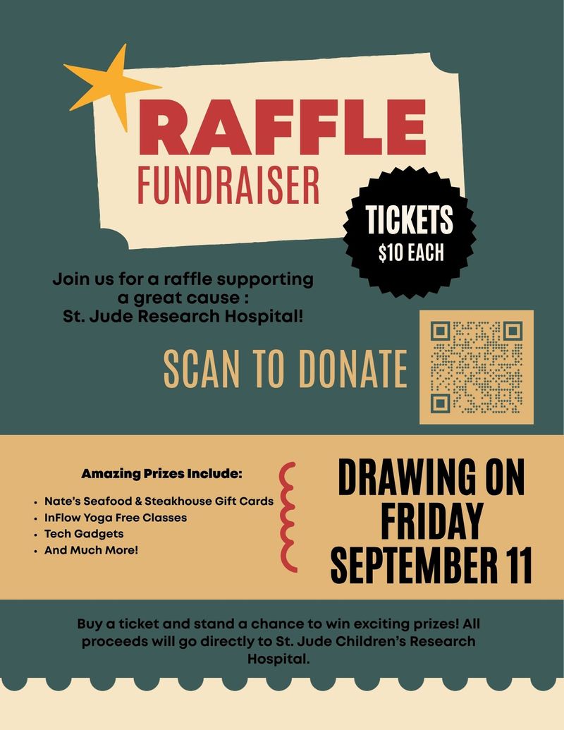 🎟️ St. Jude Raffle Fundraiser ❤️ — Join us at Addison Grove as we come together to support St. Jude Children’s Research Hospital! Every donation helps support St. Jude’s mission of helping children fight cancer and other serious illnesses. Want a chance to win? Simply scan the QR code to make a donation and you’ll be entered into our raffle! 🎁 Raffle Prizes: We’ll have several exciting prizes featuring gift cards and treats from local restaurants around the Addison area. Come support an incredible cause, make a difference, and you could walk away with a great prize! Donate. Enter. Win. Give Back. ❤️ Scan the QR code to donate and enter the raffle. Please express interest - it helps us plan better! Plus, you'll get reminders.