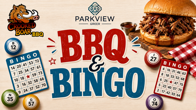 BBQ and Bingo! — Join your neighbors for an evening of BBQ and Bingo! Crooked Boar will be on-site as the food truck for the night, and we’ll be hosting Bingo in Building 1’s Living Room with prizes for the winners.