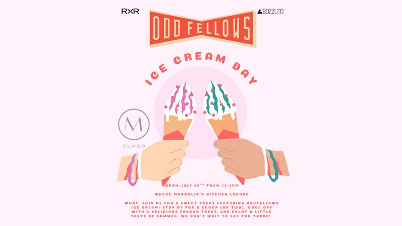 Ice Cream Day  — Join us for a sweet treat featuring OddFellows Ice Cream! Stop by for a scoop (or two), cool off with a delicious frozen treat, and enjoy a little taste of summer. We can't wait to see you there! Please express interest - it helps us plan better! Plus, you'll get reminders.