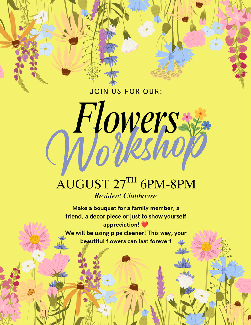 Flower Bouquet Workshop — Join us and make a bouquet for a family member, a friend, a decor piece or just to show yourself appreciation! ❤️ We will be using pipe cleaner. This way, your beautiful flowers can last forever! We will have templates and step by step guide, so no need for experience. All we need is your creative vision! Please express interest - it helps us plan better! Plus, you'll get reminders.