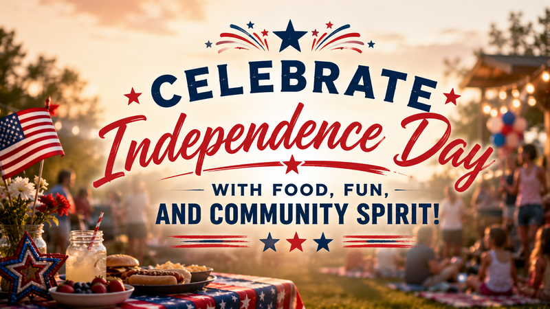 Stars, Stripes, & Summer Vibes — Bring family and friends as we celebrate Independence Day with food, fun, and community spirit! Please express interest - it helps us plan better! Plus, you'll get reminders.