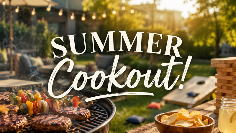 Summer Cookout! — Bring your appetite and your favorite games! Join us for burgers, snacks, and good company as we soak up the summer sun together. Always free for all our residents! Please express interest - it helps us plan better! Plus, you'll get reminders.