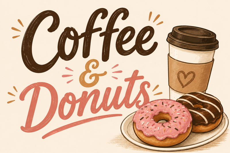 Coffee & Donuts — Take a mid-morning break with coffee and donuts! Stop by for a sweet treat, grab a cup of coffee, and enjoy a little time connecting with your neighbors. Please express interest - it helps us plan better! Plus, you'll get reminders.