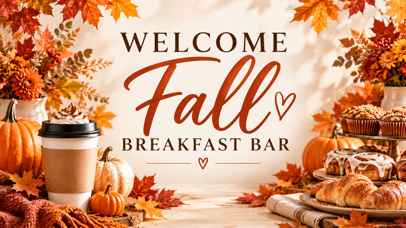 Welcome Fall Breakfast Bar — Celebrate the first day of fall with a cozy morning at the Welcome Fall Breakfast Bar! Stop by the Clubhouse for fall-inspired pastries, coffee, and seasonal goodies as we welcome the new season together. Please express interest - it helps us plan better! Plus, you'll get reminders.