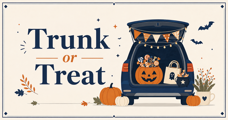 Trunk or Treat! — Save the date for Trunk or Treat! More details will be shared as the event gets closer. Please express interest - it helps us plan better! Plus, you'll get reminders.