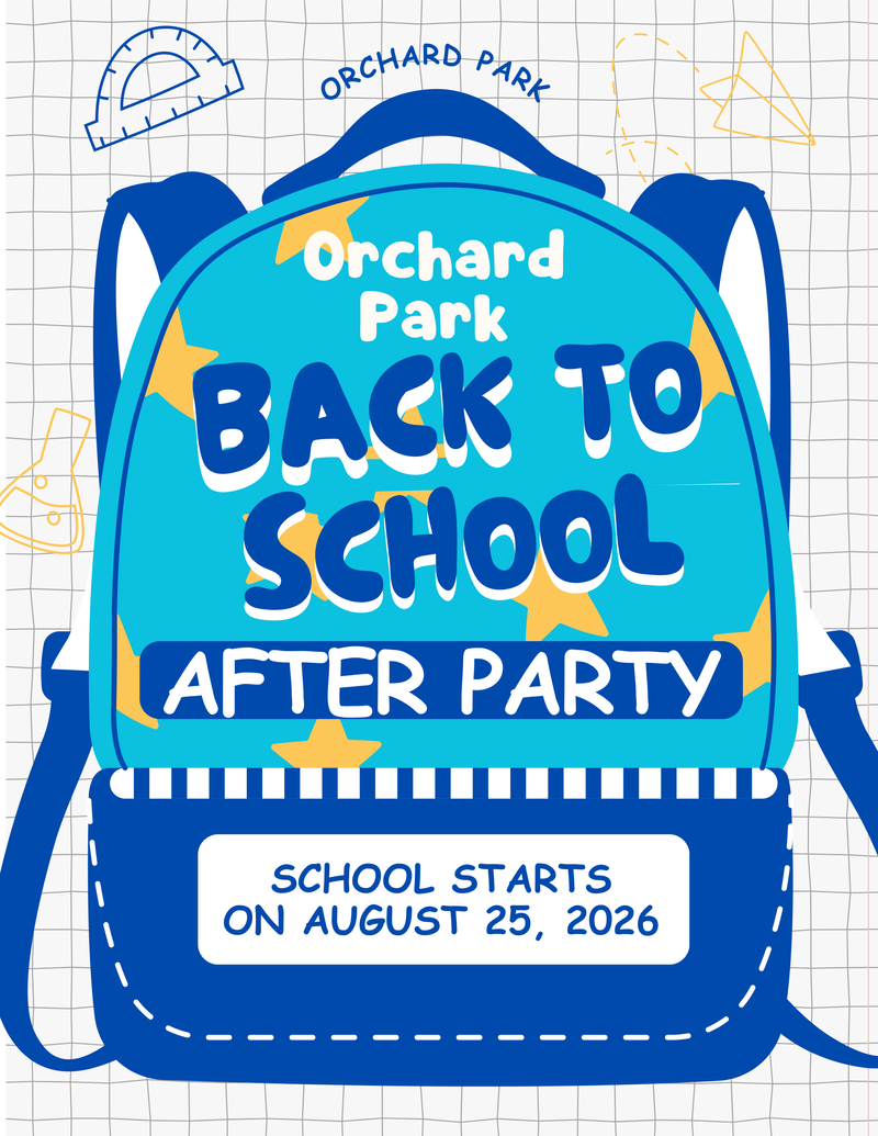 After School Party  — The first day of school deserves a little celebration! Join us after school for an afternoon of games, snacks, and fun at the Orchard Park Clubhouse. It's a great chance for kids to relax after their first day, reconnect with friends, and meet new neighbors. We'll have snacks, games, prizes, and plenty of fun waiting for you. We can't wait to hear all about everyone's first day! See you after school! 🍎📚🎉 Please express interest - it helps us plan better! Plus, you'll get reminders.