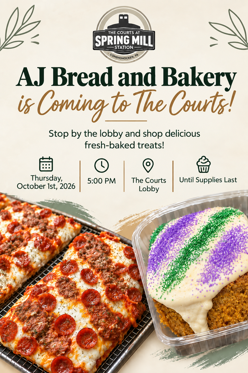 AJ Bread and Bakery Coming Again!  — Stop by the Lobby and shop delicious fresh baked treats!