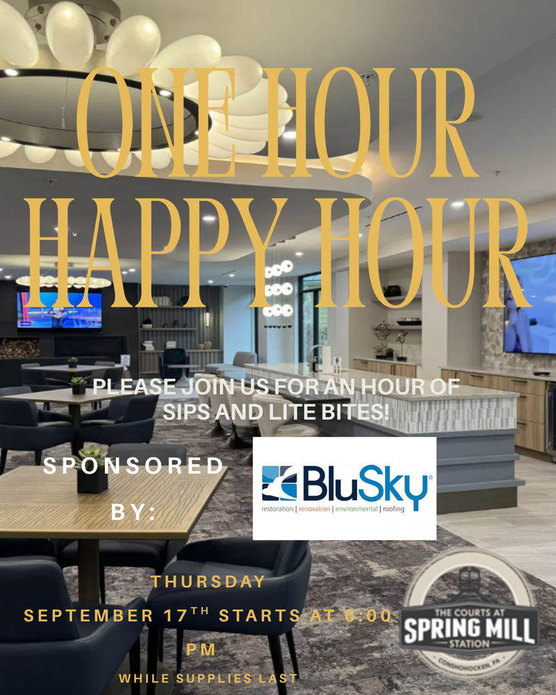 One Hour Happy Hour — Come by the Mingle Room for some beverages and lite bites! Please express interest - it helps us plan better! Plus, you'll get reminders.
