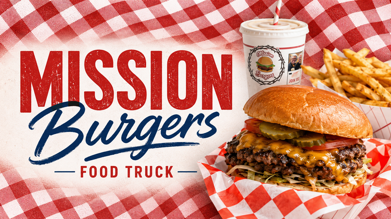 Mission Burgers Food Truck — Mission Burgers is stopping by the community! Come grab dinner from the food truck and enjoy an easy meal close to home. Please express interest - it helps us plan better! Plus, you'll get reminders.