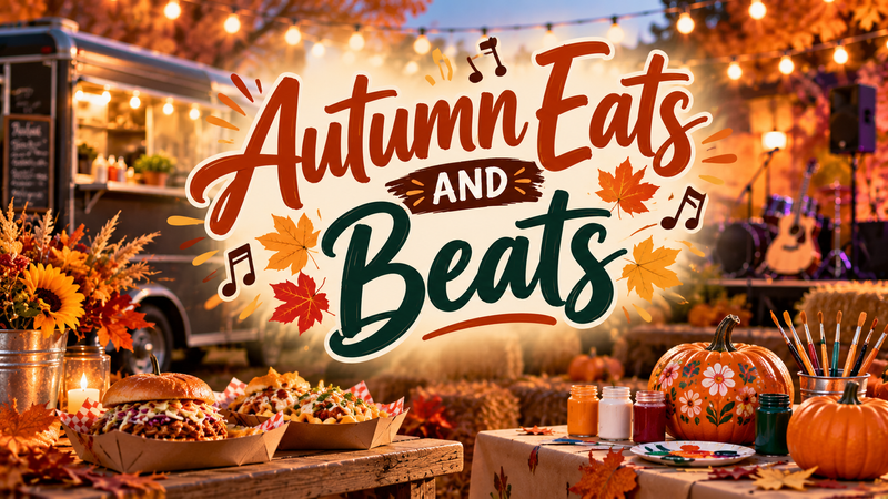 Autumn Eats and Beats  — Celebrate the season at Autumn Beats! 🍂🎶 Enjoy an evening of live music, delicious bites from local food trucks, and fun fall crafts for all ages. Grab some food, get creative, and relax to the sounds of live music while connecting with neighbors and enjoying the perfect fall atmosphere!