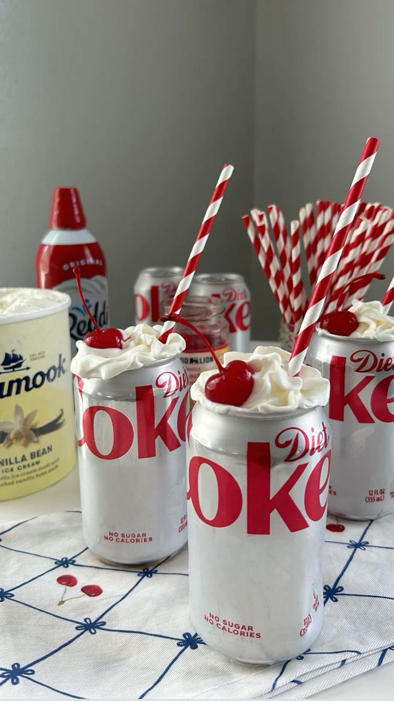 Soda Shop Social - Float Bar — Float into the evening with us! 🥤🍦 Join us for a nostalgic soda float bar where you'll build your own float right inside the can. Choose your favorite soda (classic or better-for-you options), top it with creamy ice cream, whipped cream, sprinkles, and a cherry, then hang out with neighbors while you enjoy the sweetest treat of the season. Please express interest - it helps us plan better! Plus, you'll get reminders.