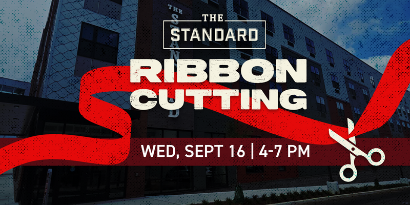 The Standard Apartments Ribbon Cutting — Register to attend here: https://standardribboncutting.eventbrite.com Celebrate the opening of The Standard with a ribbon cutting, group tours, and food and drink samples from Downtown Allentown businesses on Wednesday, September 16 from 4-7 p.m.! The event will feature: 4-5 p.m. Ribbon-cutting in The Standard courtyard 5-7 p.m. Mix and mingle opportunities including: Food and drink sampling from local Downtown Allentown businesses including The Dime, Simpatico, Cozy Crumbs Cafe + more. Group tours of the model apartments and amenity spaces. Please express interest - it helps us plan better! Plus, you'll get reminders.