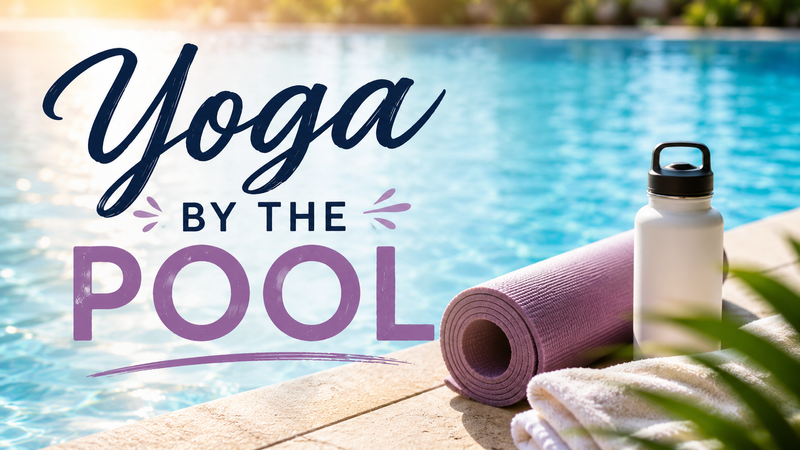 Yoga by the Pool — Join us for an evening yoga session beside the pool on the central grounds. Come stretch, unwind, and enjoy a relaxing hour with your neighbors. RSVP is required and space is limited to 20 residents. Please bring your own mat. Please express interest - it helps us plan better! Plus, you'll get reminders.