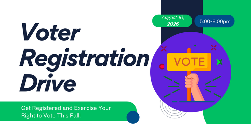 Voter Registration Drive — Get registered and exercise your right to vote this fall! Brought to you by one of our Groves residents. Please express interest - it helps us plan better! Plus, you'll get reminders.