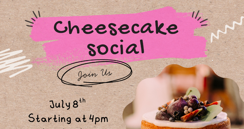 Cheesecake Social — Treat yourself to an afternoon of delicious cheesecake and great company! Stop by the clubhouse to enjoy a variety of cheesecake flavors, mingle with neighbors, and satisfy your sweet tooth. Please express interest - it helps us plan better! Plus, you'll get reminders.