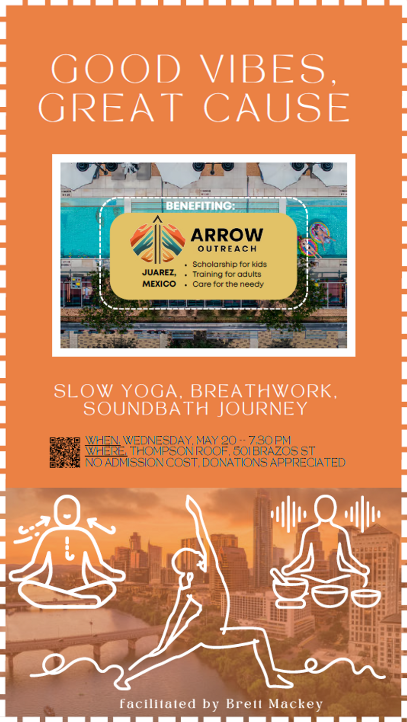 Good Vibes, Great Cause Yoga — Join our resident led Yoga event on the 15th floor lounge and patio May 20th! Please express interest - it helps us plan better! Plus, you'll get reminders.