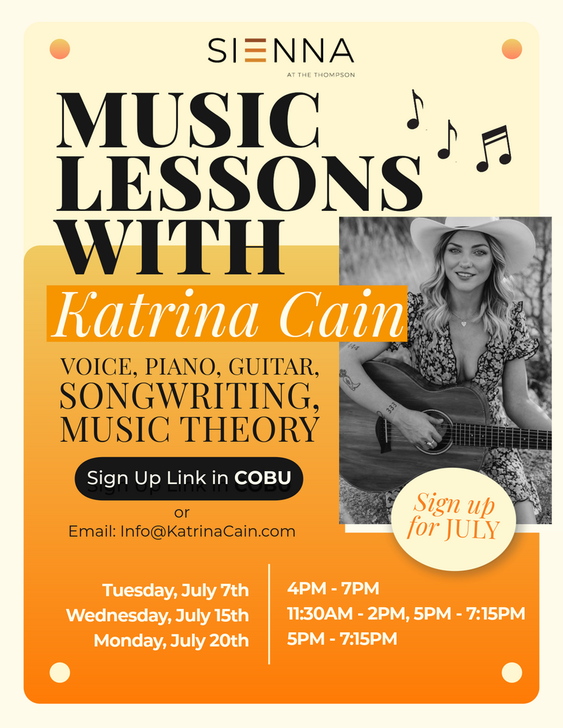 Music Lessons With Katrina Cain — Please join Katrina Cain for Voice, Piano, Guitar, songwriting, and music theory! Please express interest - it helps us plan better! Plus, you'll get reminders.