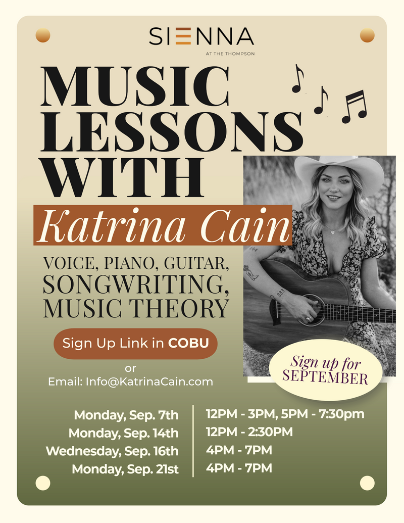 Music Lessons with Katrina Cain — Voice, Piano, Guitar, songwriting music theory! Please express interest - it helps us plan better! Plus, you'll get reminders.